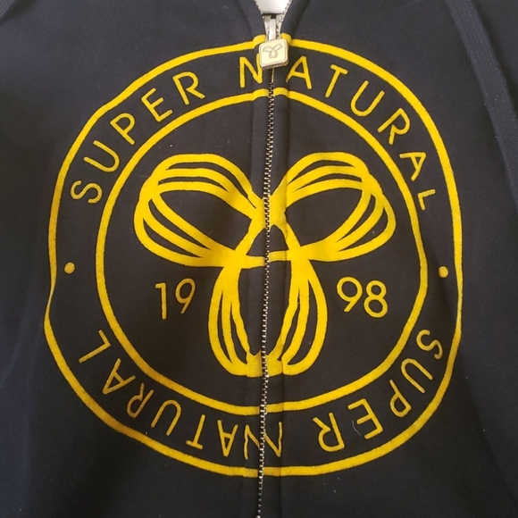 TNA dark navy blue/black zip hoodie - Picture 2 of 5